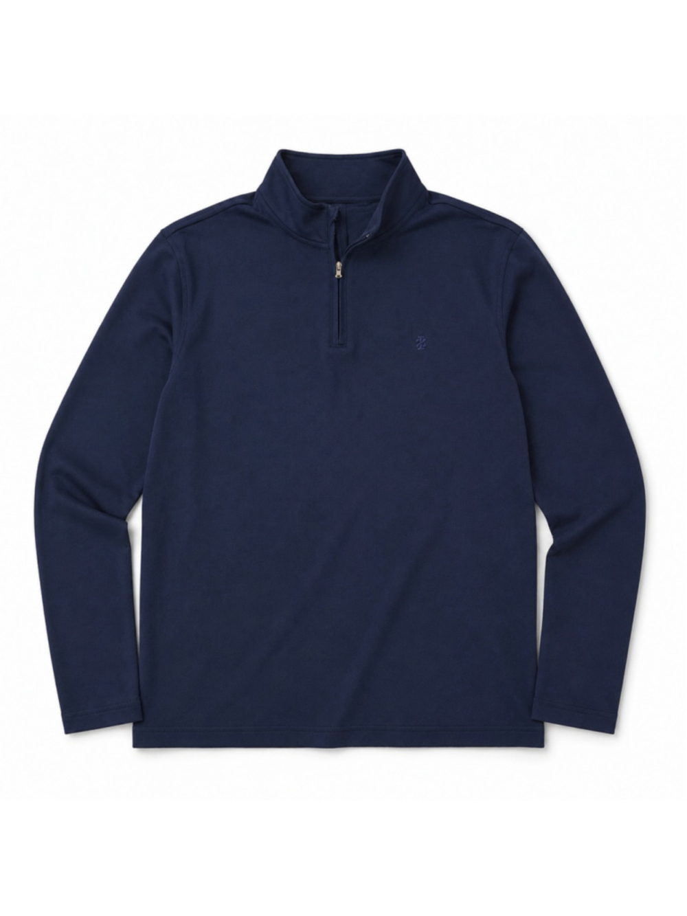 IZOD Popcorn Jacquard Quarter Zip Pullover Men's Large Medieval Blue NWT Cotton